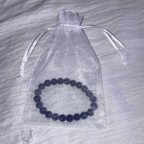 New Bracelet Beaded Stretch Blue Women’s - Picture 7 of 7